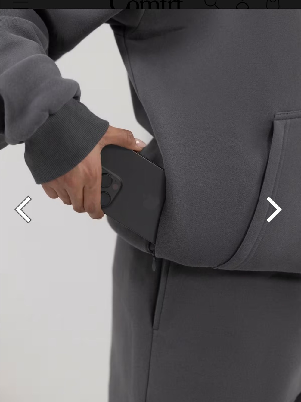 Comfrt Travel Hoodie and sweatpants set- Gray - Picture 2 of 9